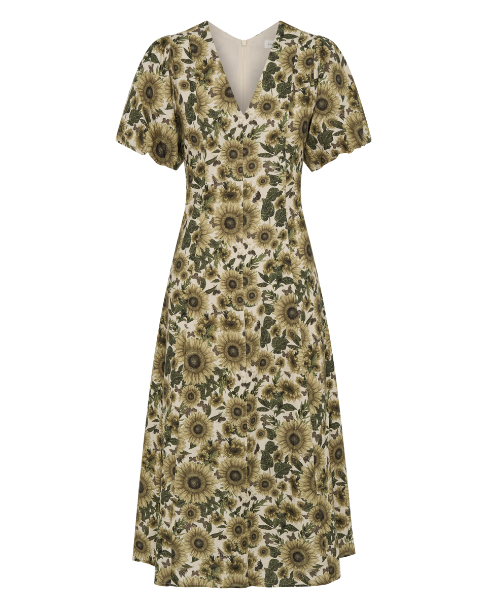 Dreamland Sunflower Linen Maxi Dress – Elegant Floral Linen Dress –  KIMBERLEY ANNE