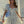 Load image into Gallery viewer, Hydrangea Blue Dove Linen Mini Dress Velvet Bow Corset Detail, Pockets, Babydoll Cut
