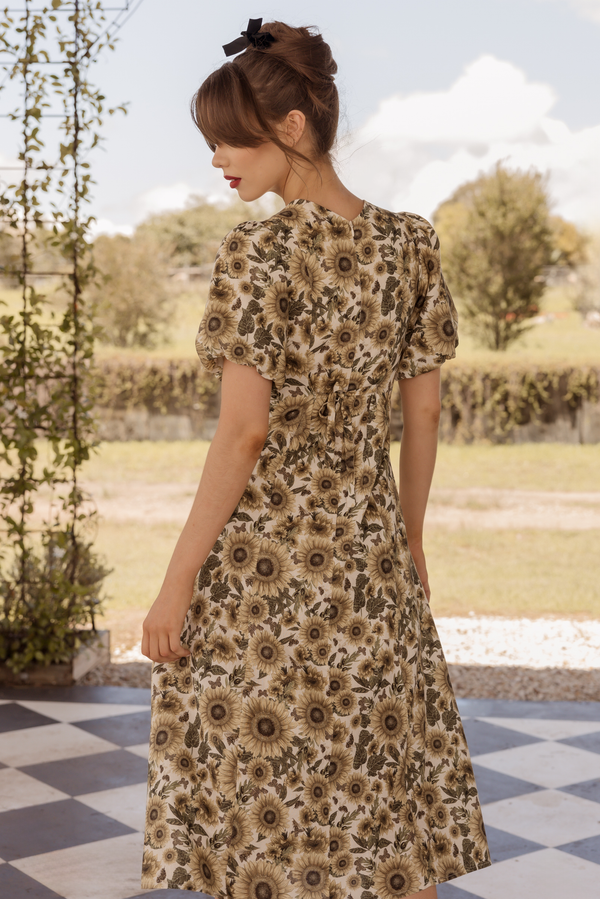 sunflower linen dress The Soorajmukhi Linen Dress