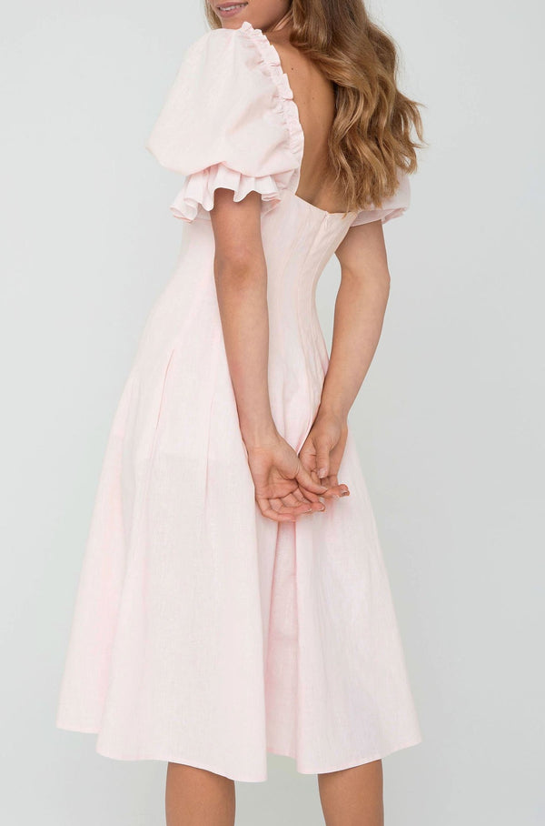 Kimberley Anne COASTLINES Linen Midi Dress